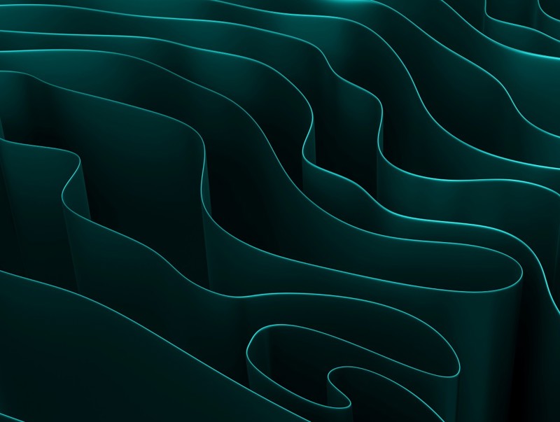 Dark Teal Graphic Swirls