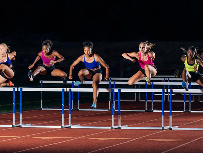 sports event of athletes 