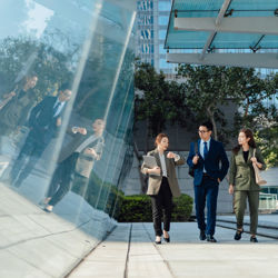 Business people conversing